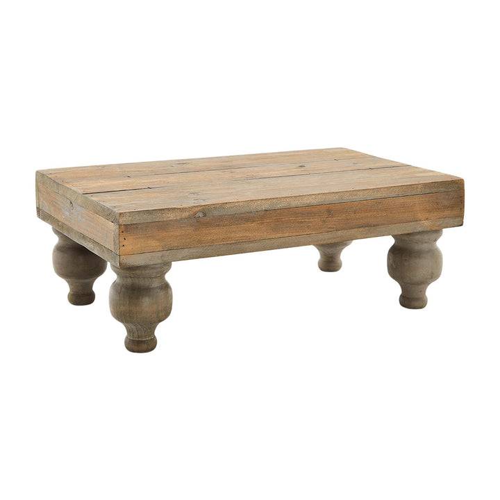 square wooden pedestal stand